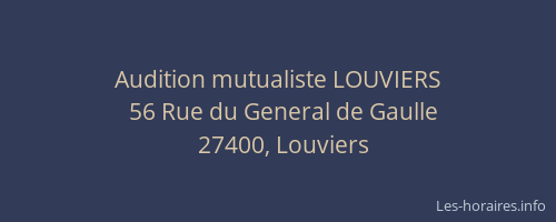 Audition mutualiste LOUVIERS