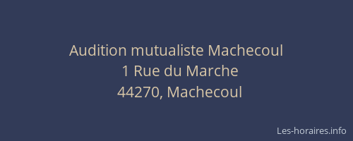 Audition mutualiste Machecoul