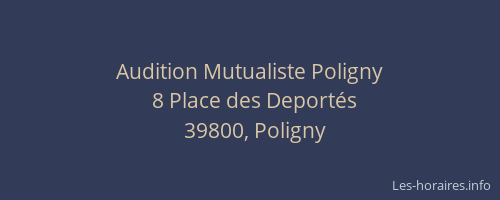 Audition Mutualiste Poligny