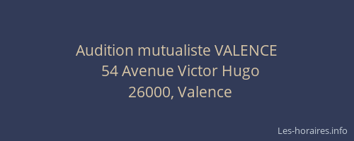 Audition mutualiste VALENCE