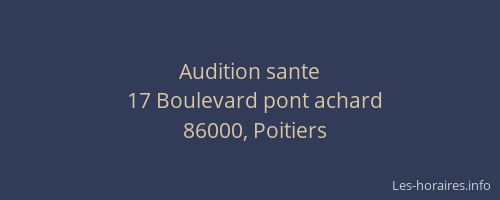 Audition sante