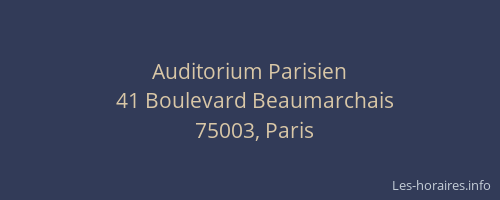 Auditorium Parisien