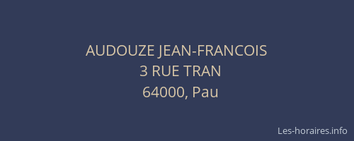 AUDOUZE JEAN-FRANCOIS