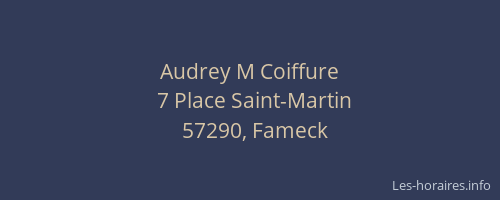 Audrey M Coiffure