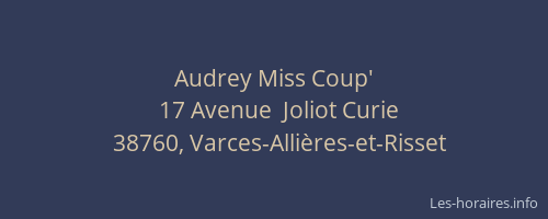 Audrey Miss Coup'