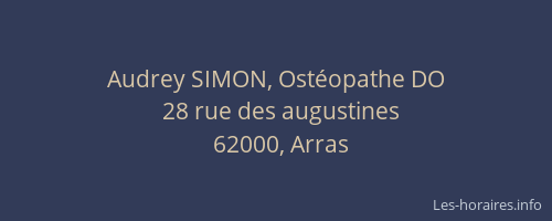Audrey SIMON, Ostéopathe DO
