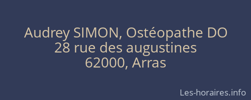 Audrey SIMON, Ostéopathe DO