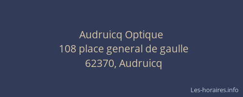 Audruicq Optique