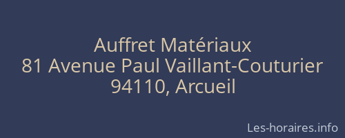 Auffret Matériaux