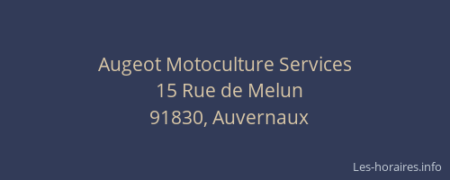 Augeot Motoculture Services