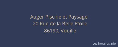 Auger Piscine et Paysage