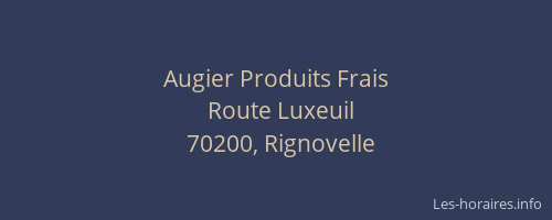 Augier Produits Frais