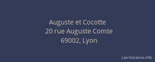 Auguste et Cocotte