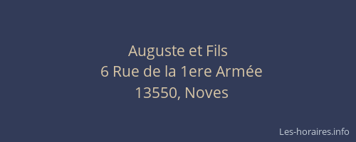 Auguste et Fils