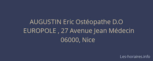 AUGUSTIN Eric Ostéopathe D.O