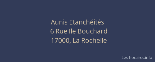 Aunis Etanchéités