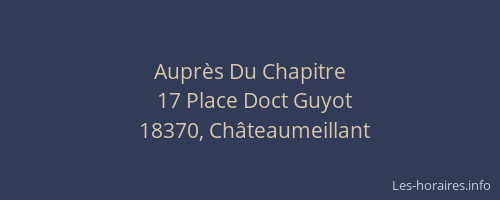Aupr&egrave;s Du Chapitre