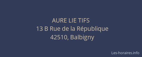 AURE LIE TIFS