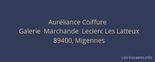 Aur&eacute;liance Coiffure