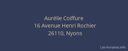 Aur&eacute;lie Coiffure