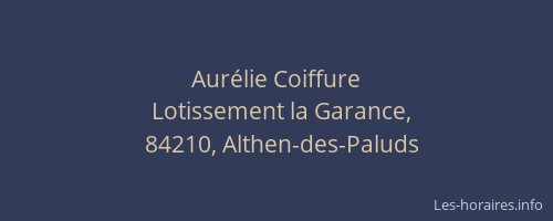 Aur&eacute;lie Coiffure