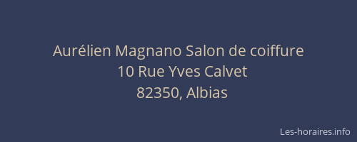 Aur&eacute;lien Magnano Salon de coiffure