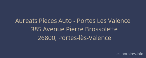 Aureats Pieces Auto - Portes Les Valence