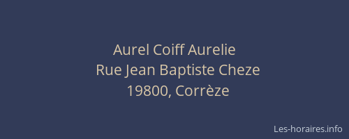 Aurel Coiff Aurelie