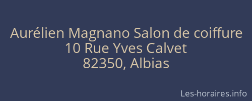 Aurélien Magnano Salon de coiffure