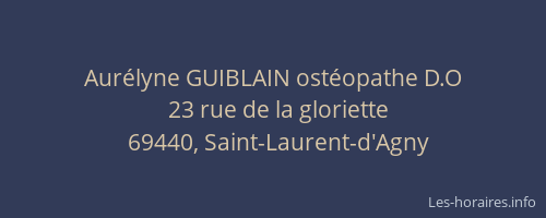 Aurélyne GUIBLAIN ostéopathe D.O