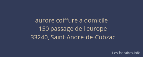 aurore coiffure a domicile