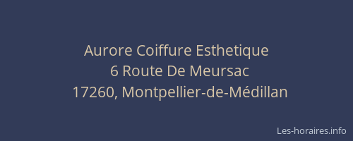 Aurore Coiffure Esthetique
