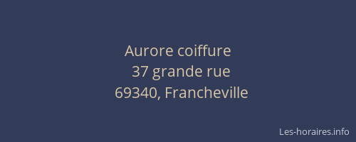 Aurore coiffure