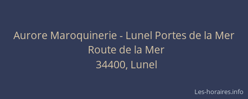 Aurore Maroquinerie - Lunel Portes de la Mer