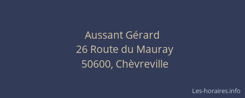 Aussant G&eacute;rard