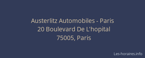 Austerlitz Automobiles - Paris