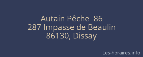 Autain Pêche  86