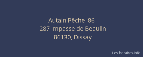 Autain P&ecirc;che  86