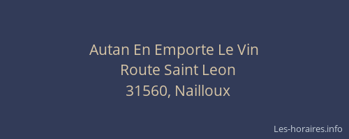 Autan En Emporte Le Vin