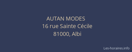 AUTAN MODES