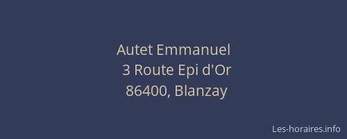 Autet Emmanuel
