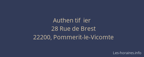 Authen tif  ier