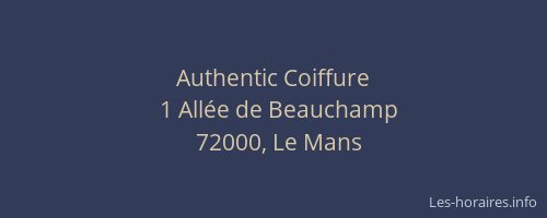Authentic Coiffure