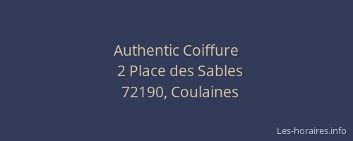Authentic Coiffure