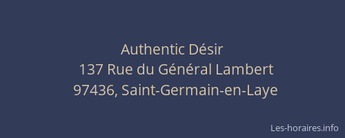 Authentic D&eacute;sir