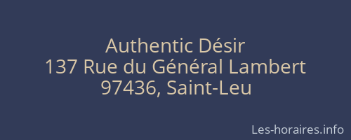 Authentic Désir