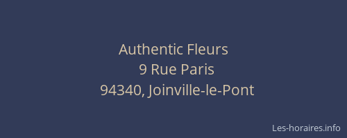Authentic Fleurs