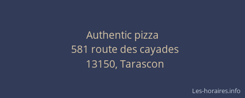 Authentic pizza