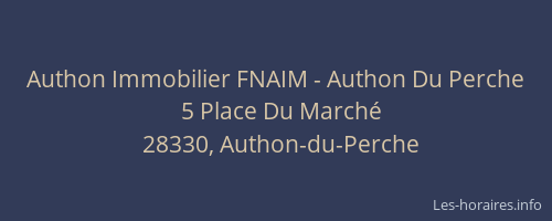 Authon Immobilier FNAIM - Authon Du Perche
