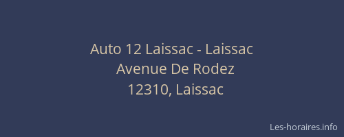 Auto 12 Laissac - Laissac